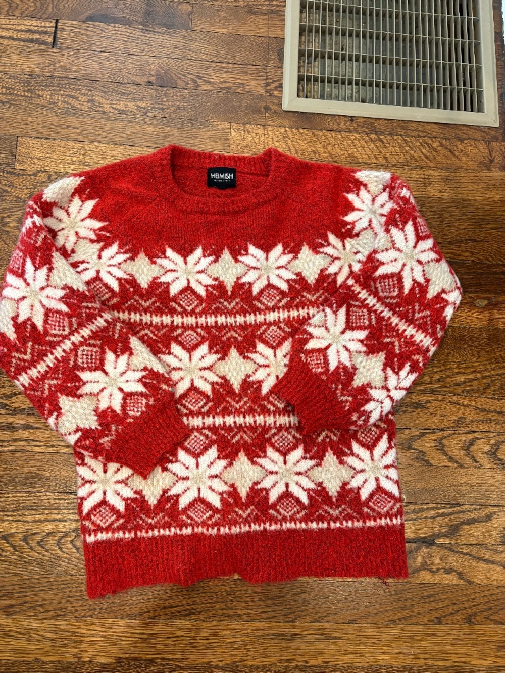 HEIMISH- Red and White Sweater- Medium